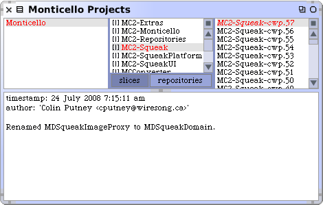 Monticello Project Browser