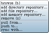 Repository Menu